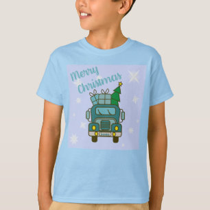 Camiseta Vista frontal del camión Santa Feliz Navidad