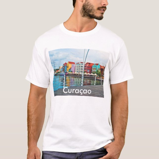 Camiseta Vista Handelskade Curacao desde el puente pontoon (Anverso)