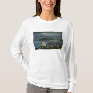 Camiseta Vista iluminada por la luna del lago, aterrizaje