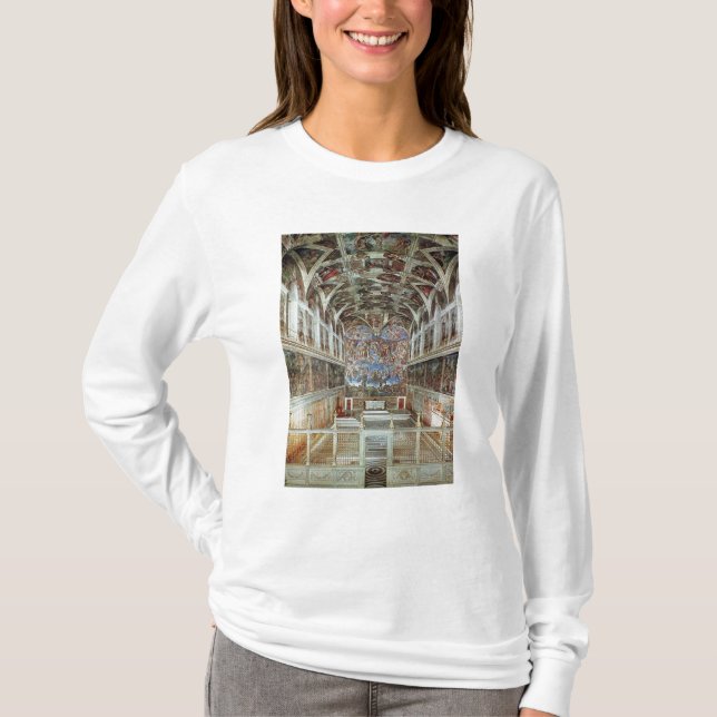 Camiseta Vista interior de la capilla de Sistine (Anverso)