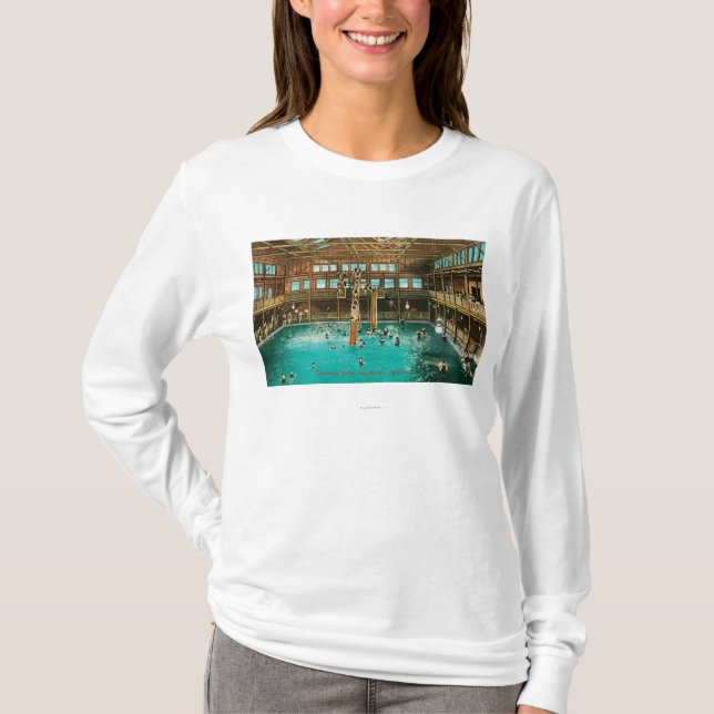 Camiseta Vista interior de los baños de natación (Anverso)