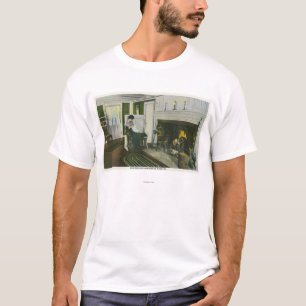 Camiseta Vista interior de una granja de Nueva Inglaterra