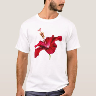 Camiseta Vista lateral de las flores rojas de Hibiscus