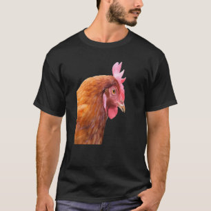 Camiseta Vista lateral de un pollo de granja Vector Style P