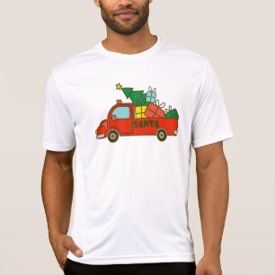 Camiseta Vista lateral del camión Santa Feliz Navidad