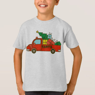 Camiseta Vista lateral del camión Santa Feliz Navidad