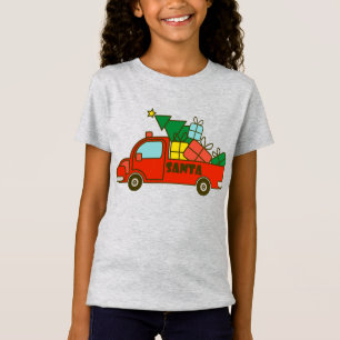 Camiseta Vista lateral del camión Santa Feliz Navidad