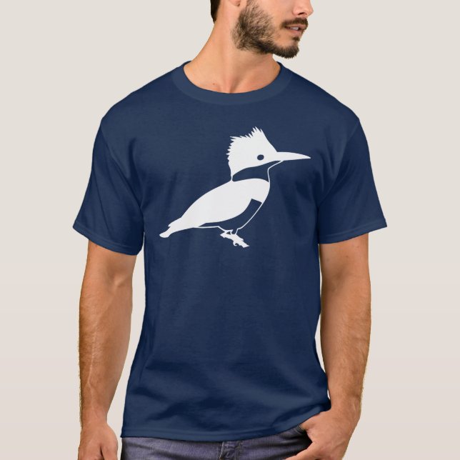 Camiseta Vista lateral del pájaro del martín pescador (Anverso)