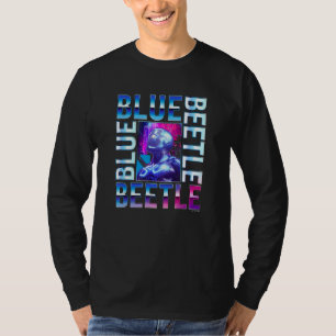 Camiseta Vista lateral reflexiva del escarabajo azul Neon C