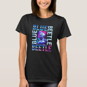 Camiseta Vista lateral reflexiva del escarabajo azul Neon C