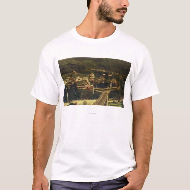 Camiseta Vista meridional de la porción de distrito de la (Anverso)
