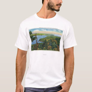 Camiseta Vista meridional del lago de la luz de la roca de