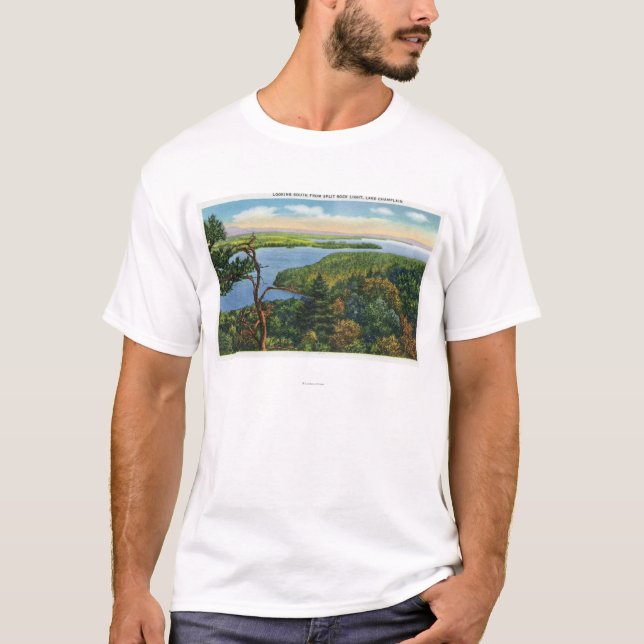 Camiseta Vista meridional del lago de la luz de la roca de (Anverso)