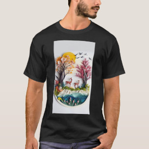 Camiseta Vista natural de los bosques