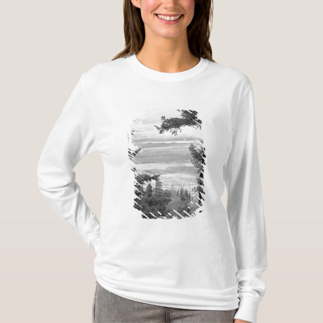 Camiseta Vista oeste desde el escudo de Sandia, Montañas, (Anverso)