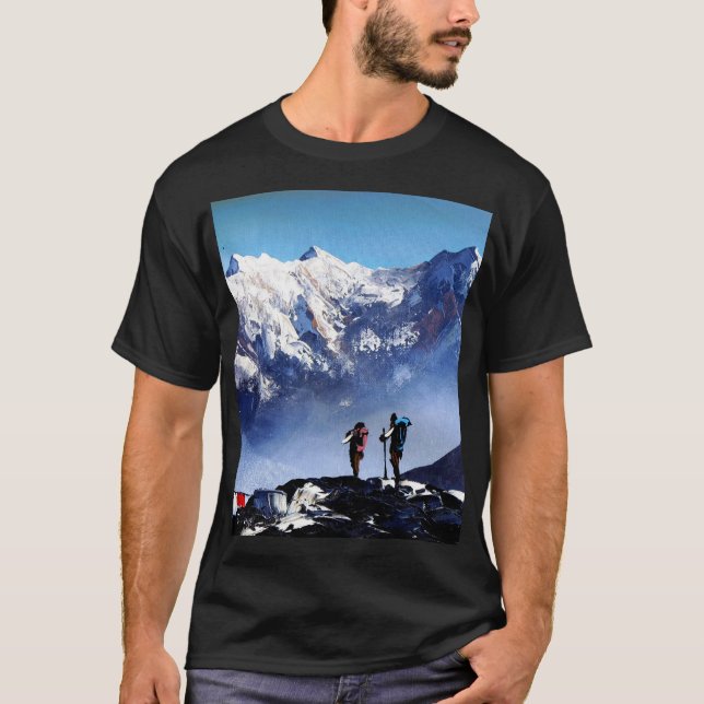 Camiseta Vista Panorámica De La Montaña Everest De Ama Dabl (Anverso)
