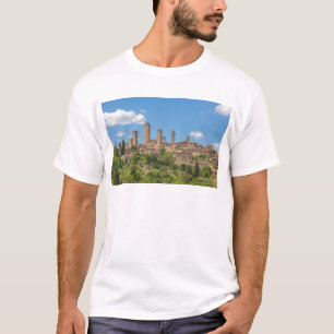 Camiseta Vista panorámica de la Toscana de San Gimignano It