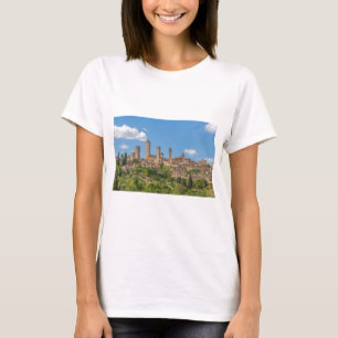 Camiseta Vista panorámica de la Toscana de San Gimignano It