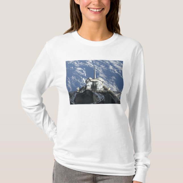 Camiseta Vista parcial del transbordador espacial Atlantis (Anverso)