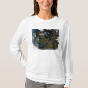 Camiseta Vista por satélite de Europa del Norte