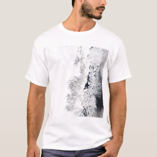 Camiseta Vista por satélite de la costa del este de