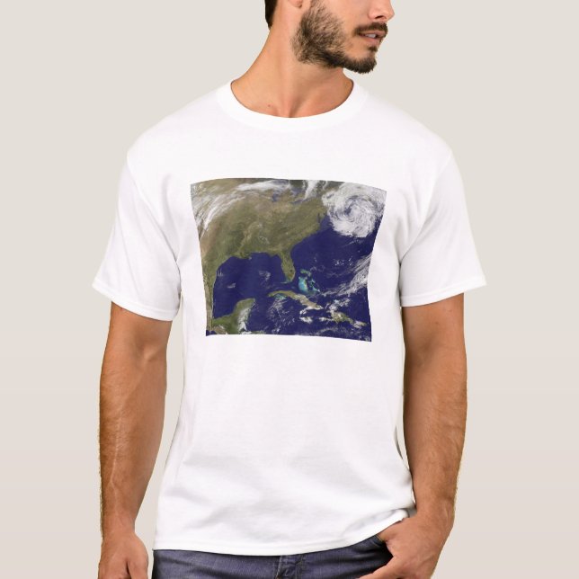 Camiseta Vista por satélite de la costa este de los Estados (Anverso)