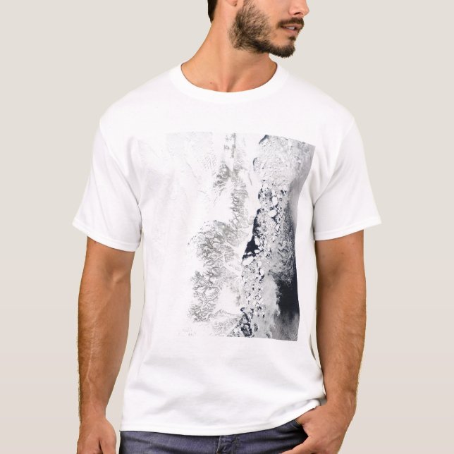 Camiseta Vista por satélite de la costa oriental de Groenla (Anverso)