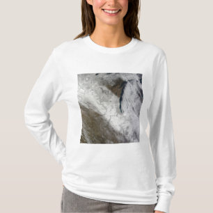 Camiseta Vista por satélite de la nieve y del frío