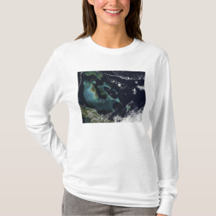 Camiseta Vista por satélite de las islas de Bahama