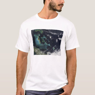 Camiseta Vista por satélite de las islas de Bahama