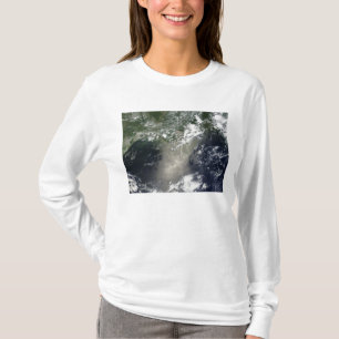 Camiseta Vista por satélite de rayas y de cintas del aceit