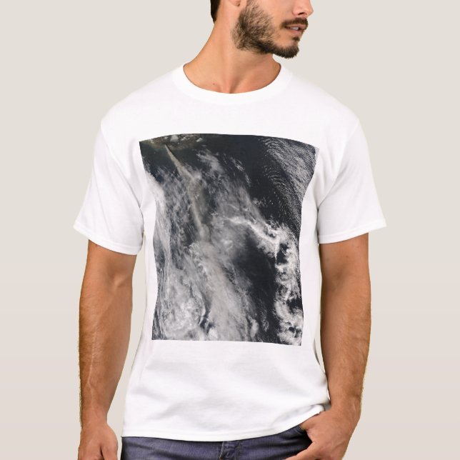 Camiseta Vista por satélite de una columna de cenizas 2 (Anverso)