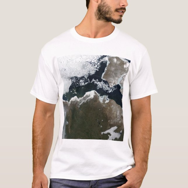 Camiseta Vista por satélite del noroeste de Canadá (Anverso)