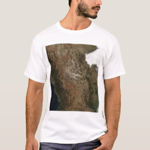 Camiseta Vista por satélite del paisaje de Mexi central