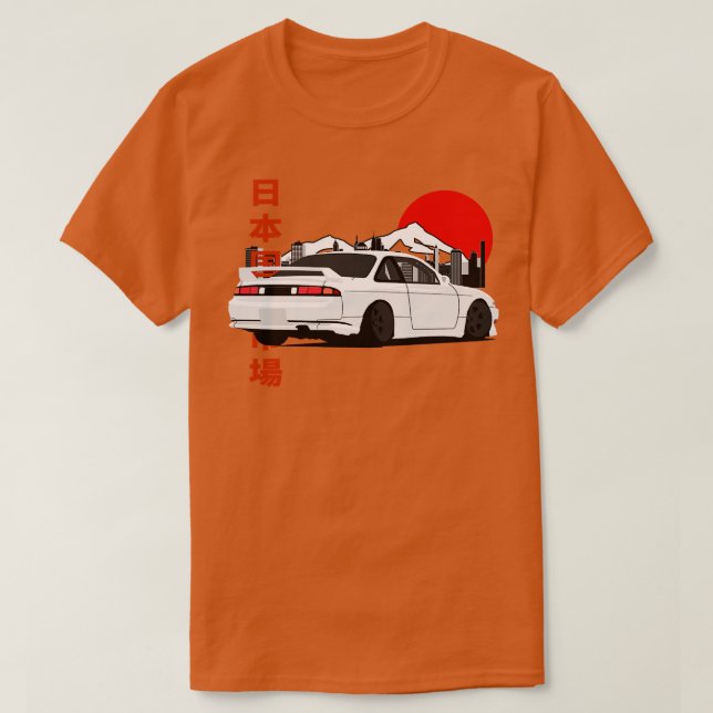 Camiseta Vista posterior de Nissan Silvia S14 (Diseño del anverso)