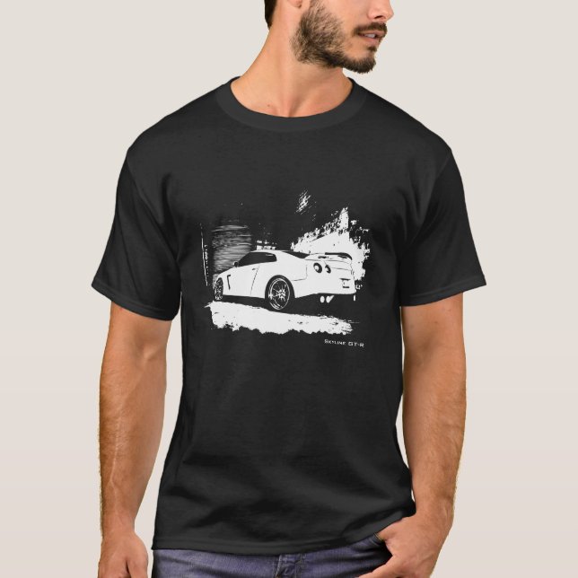 Camiseta Vista posterior de Nissan Skyline GT-r (Anverso)