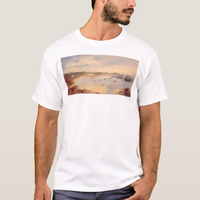 Camiseta Vista puerto de San Francisco, California (0575A) (Anverso)