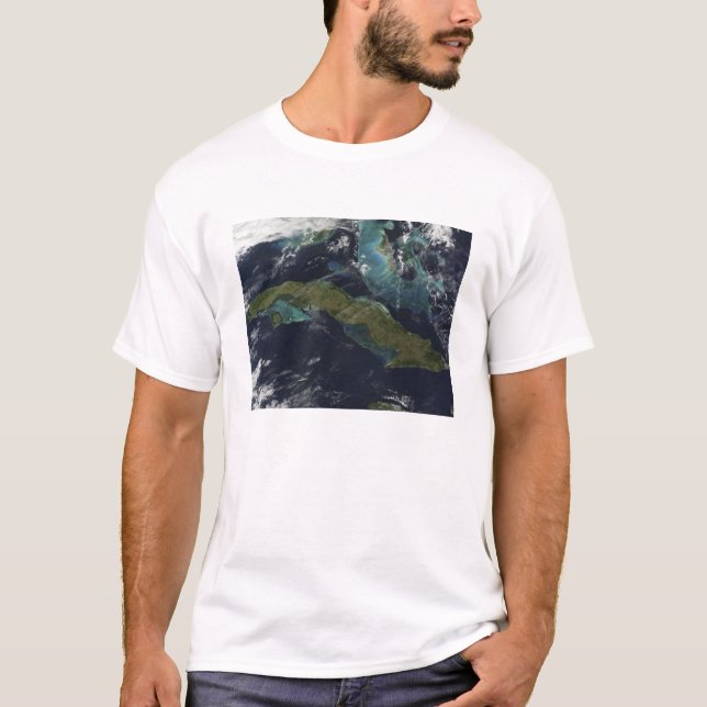 Camiseta Vista satelital de Cuba (Anverso)