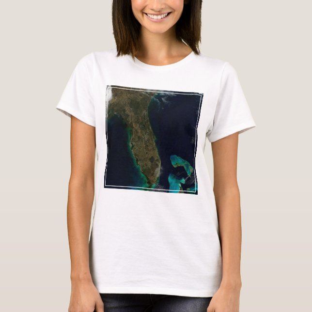 Camiseta Vista Satelital De Florida. (Anverso)
