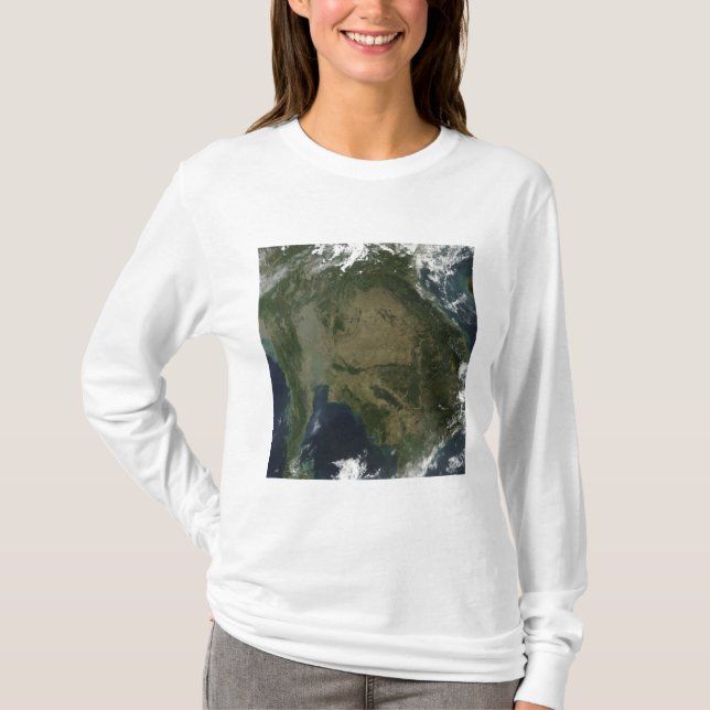 Camiseta Vista satelital de Indochina (Anverso)