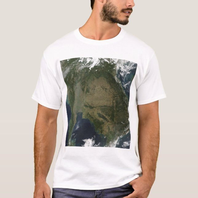 Camiseta Vista satelital de Indochina (Anverso)