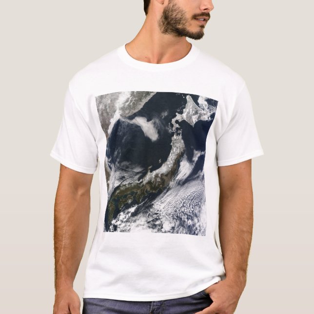 Camiseta Vista satelital de Japón (Anverso)