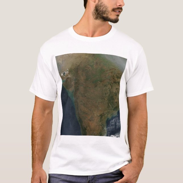 Camiseta Vista satelital de la India central (Anverso)