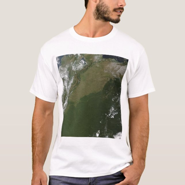 Camiseta Vista satelital de la parte oriental de Columbia (Anverso)
