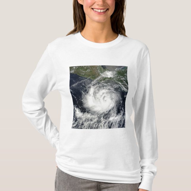 Camiseta Vista satelital de la tormenta tropical Darby (Anverso)