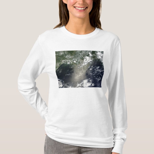 Camiseta Vista satelital de las vetas y cintas de petróleo (Anverso)