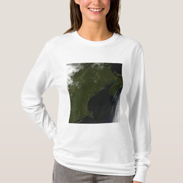 Camiseta Vista satelital de Nueva Inglaterra (Anverso)