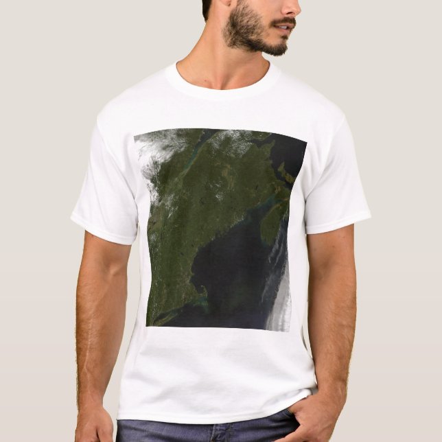 Camiseta Vista satelital de Nueva Inglaterra (Anverso)