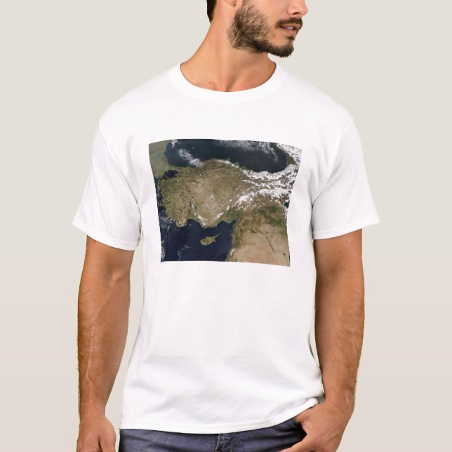 Camiseta Vista satelital de Turquía (Anverso)