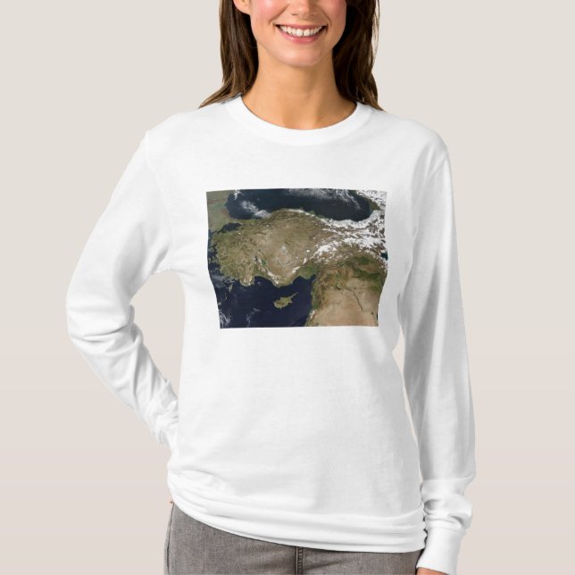 Camiseta Vista satelital de Turquía (Anverso)